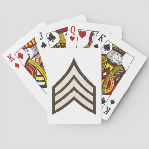 Army Sergeant rank Poker Cards