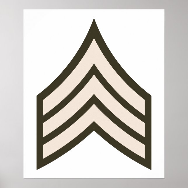 Army Sergeant rank Poster (Front)