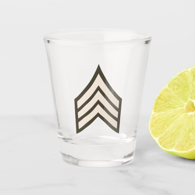 Army Sergeant rank Shot Glass (Front)