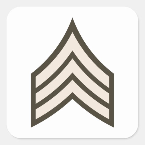 Army Sergeant rank Square Sticker