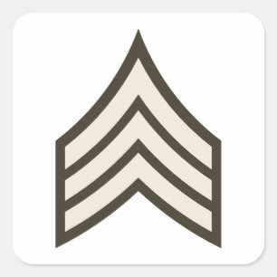 Army Sergeant rank Square Sticker