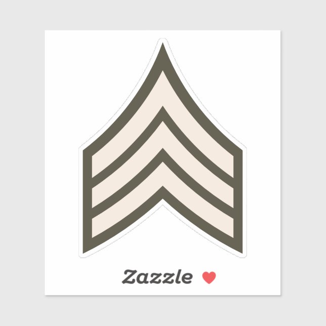 Army Sergeant rank Sticker (Sheet)