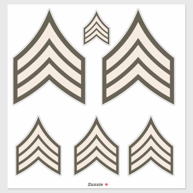 Army Sergeant rank Sticker (Sheet)