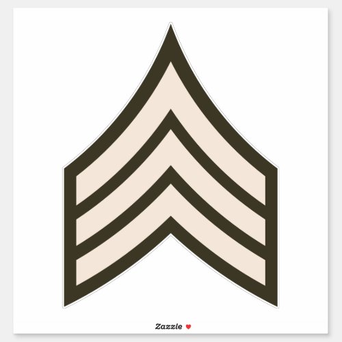 Army Sergeant rank Sticker