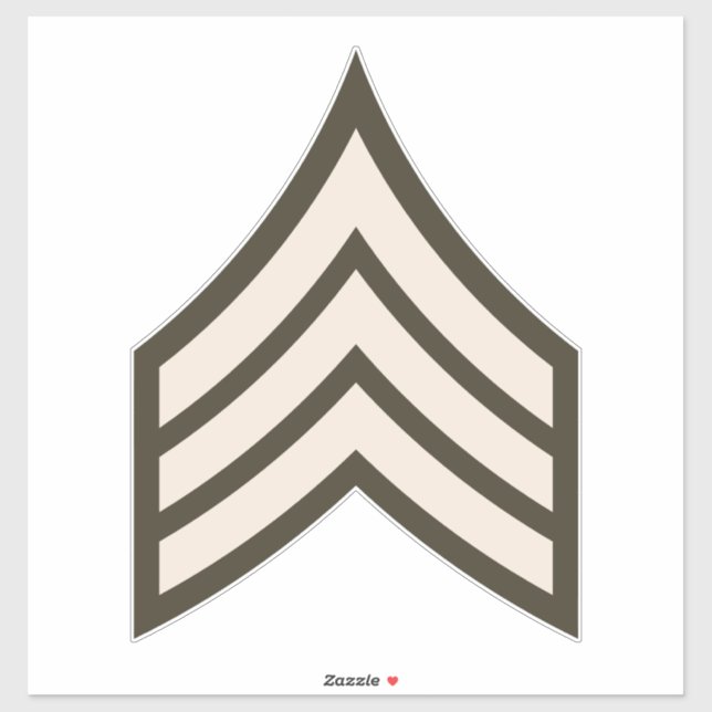 Army Sergeant rank Sticker (Sheet)