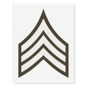 Army Sergeant rank Temporary Tattoos