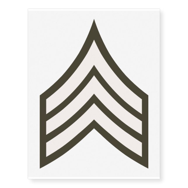 Army Sergeant rank Temporary Tattoos (Front)