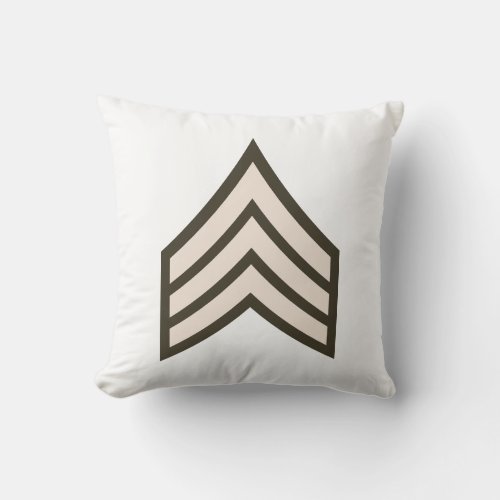 Army Sergeant rank Throw Pillow