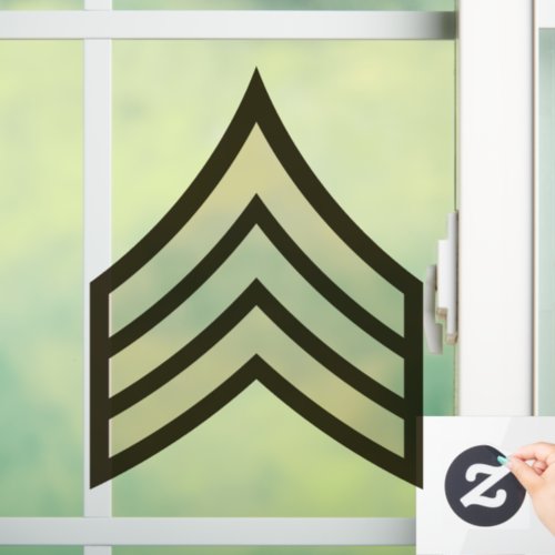 Army Sergeant rank Window Cling