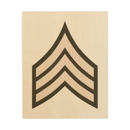 Army Sergeant rank Wood Wall Art