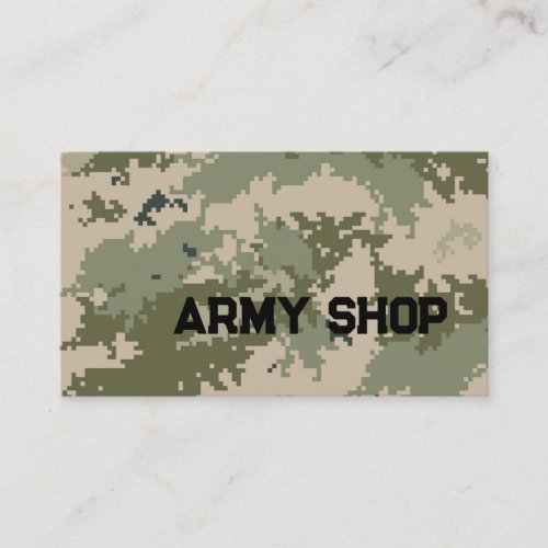 Army Shop Military Items Store Business Card