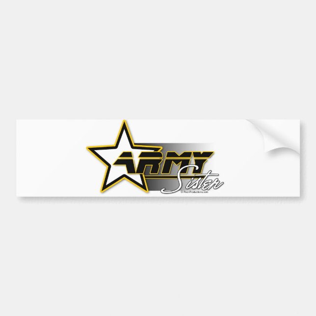 Army Sister Bumper Sticker (Front)