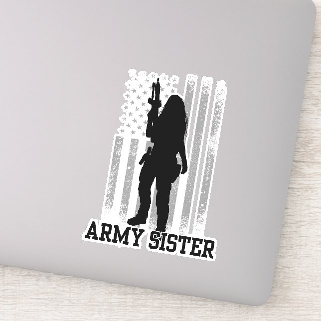 Army Sister Sticker (Detail)