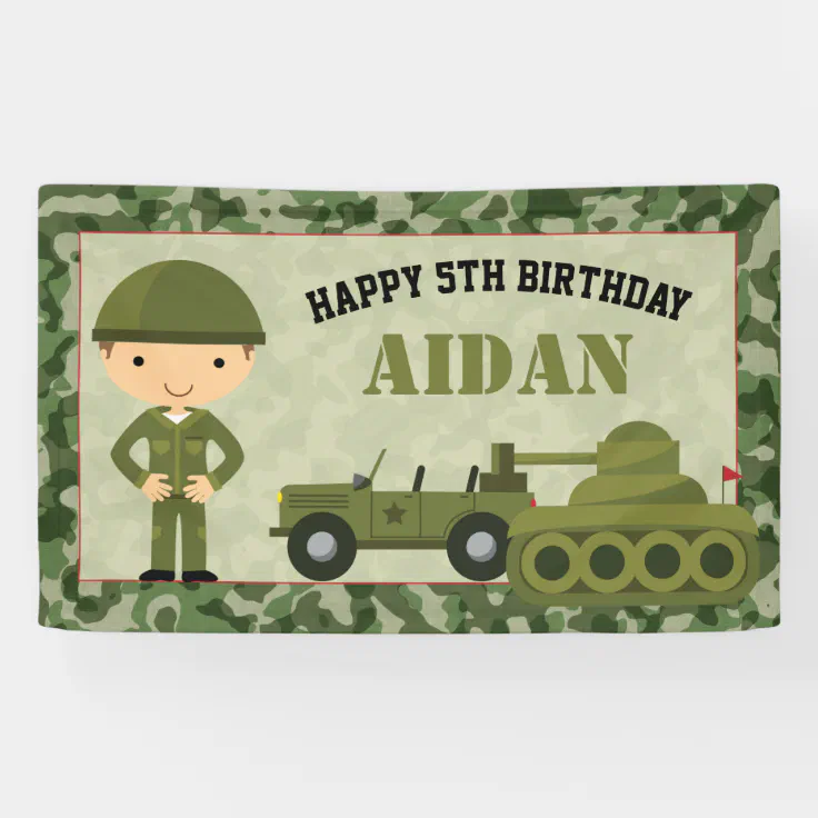 Army / Soldier Banner (Backdrop) Personalized | Zazzle
