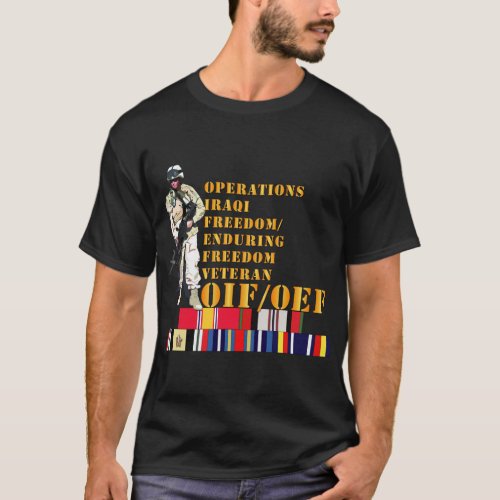 Army _ Soldier _ OIF_OEF w SVC Ribbons T_Shirt