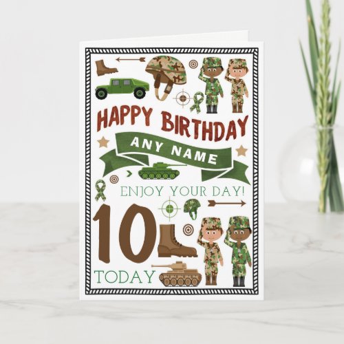 Army Soldier Personalised Birthday Card