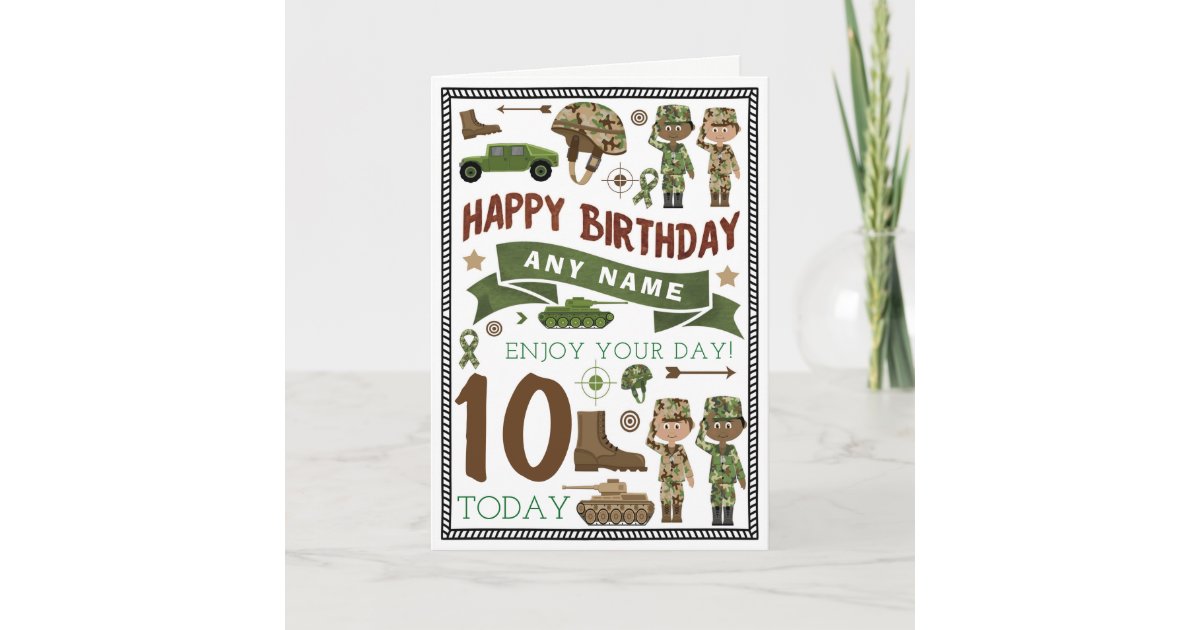 Army Soldier Personalised Birthday Card | Zazzle