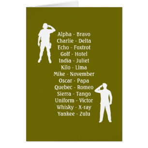 Army Soldier Phonetic Alphabet Rookie Military Job Cards