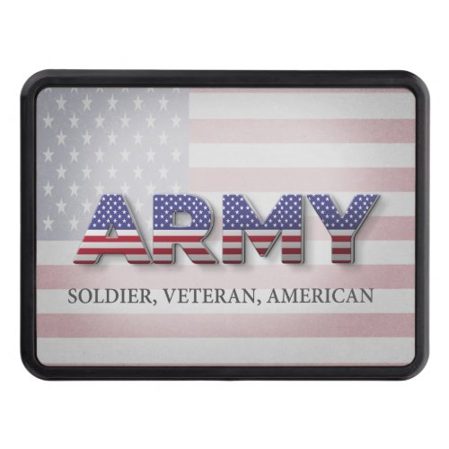 Army Soldier Veteran American Hitch Cover