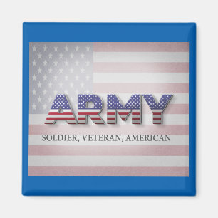 Army “Soldier, Veteran, American” Magnet