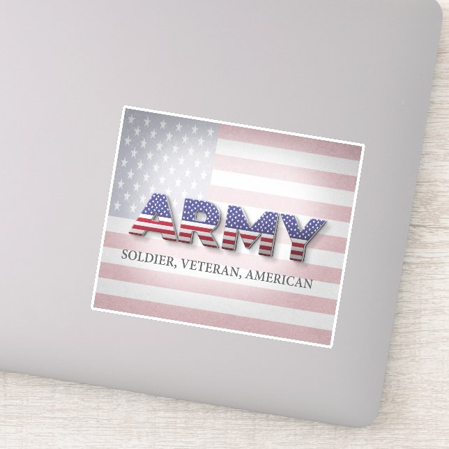 Army Soldier ,Veteran, American Sticker (Detail)