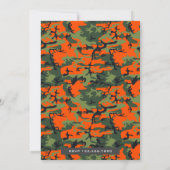 Army Soldiers Military Camo Birthday Invitation (Back)