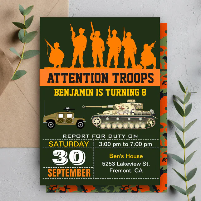 army-soldiers-military-camo-birthday-invitation-zazzle for Call Of Duty Birthday Invitations Free Printable Army Soldiers Military Camo Birthday Invitation | Zazzle for Call Of Duty Birthday Invitations Free Printable