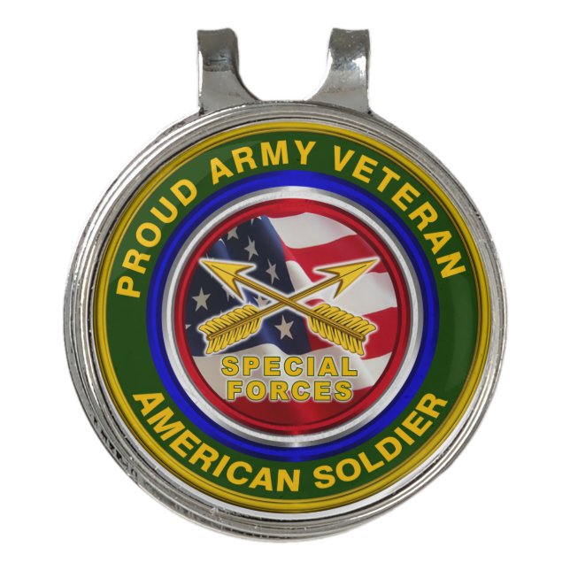 Army Special Forces Golf Hat Clip (Front)