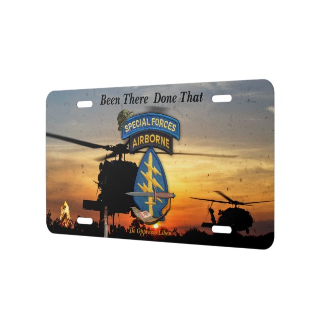 Army Special forces Green Berets lrrp lrrps recon License Plate (Left)