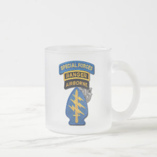Army Special Forces Green Berets Rangers Vets Frosted Glass Coffee Mug