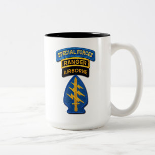 Army Special Forces Green Berets Rangers Vets Two-Tone Coffee Mug