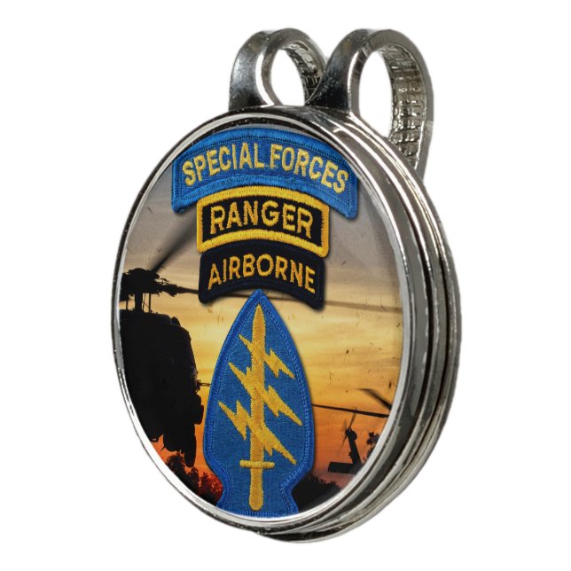 Army Special Forces Green Berets SF SFG SOF Patch Golf Hat Clip (3/4)