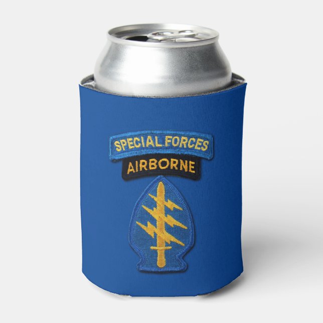 Army Special Forces Group Green Berets SFGA SFG Can Cooler (Can Front)