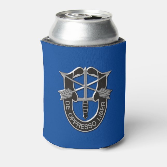 Army Special Forces Group Green Berets SFGA SFG Can Cooler (Can Back)
