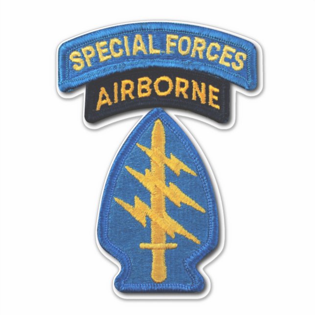 Army Special Forces Groups Green Berets Contour St Sticker (Front)
