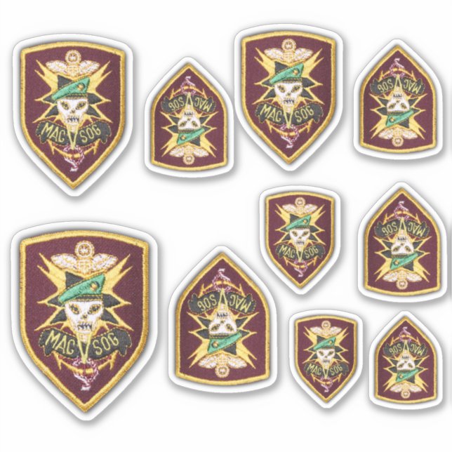 Army Special Forces MAC-V-SOG contour stickers. Sticker (Front)