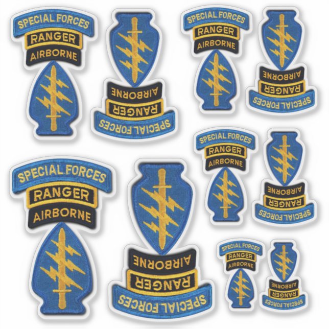 Army Special Forces SFGA SFG Green Berets Contour Sticker (Front)