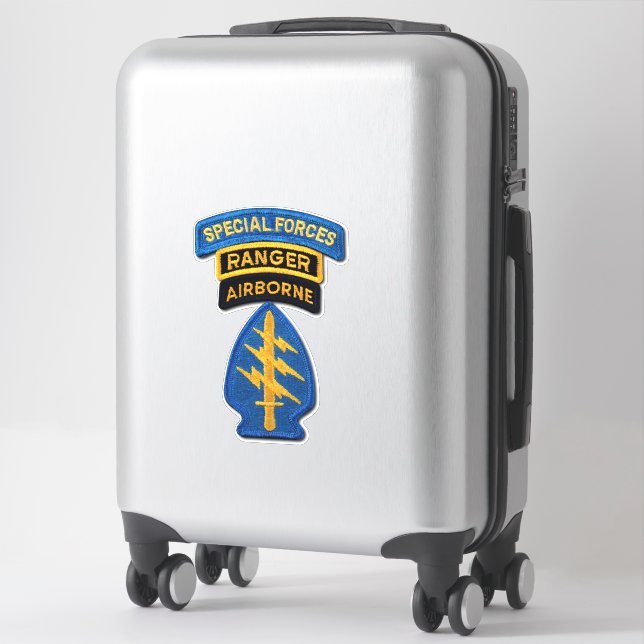 Army Special Forces SFGA SFG Green Berets Contour  Sticker (Suitcase)