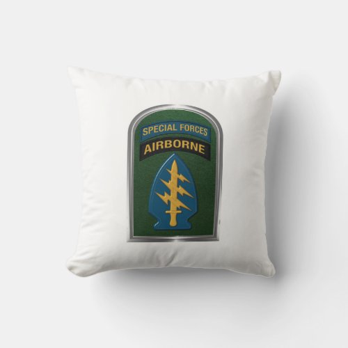 Army Special Forces Tab and Patch Pillow