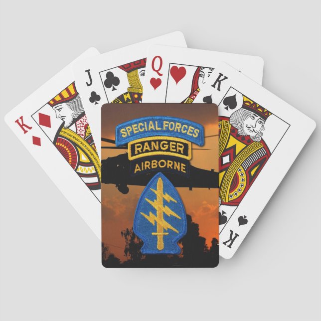 army special forces vets veterans poker Cards (Back)