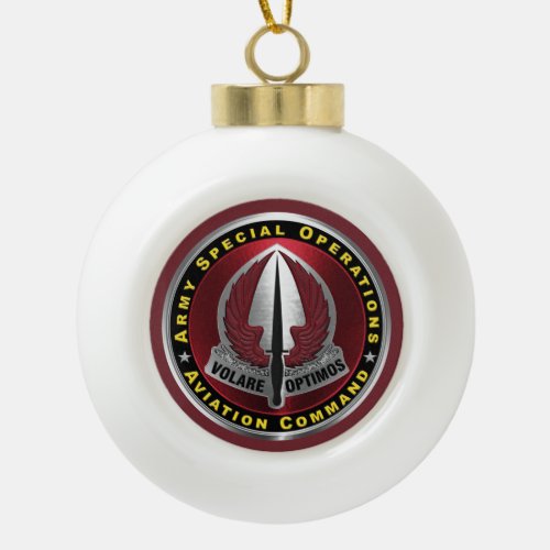 Army Special Operations Aviation Command  Ceramic Ball Christmas Ornament