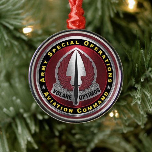 Army Special Operations Aviation Command Metal Ornament