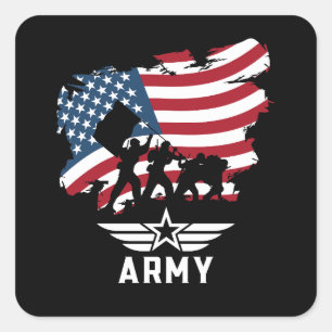 Army Square Sticker