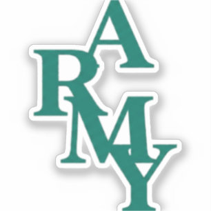 Army Stacked Bold Typography Minimal Design Sticker