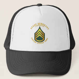 Army - Staff Sergeant - SSG - Veteran Trucker Hat