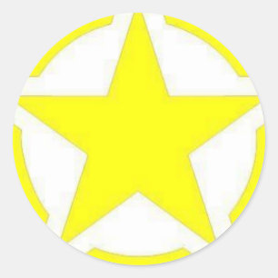 army star classic round sticker