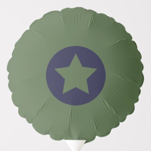 Army Star Military Birthday Party Balloon