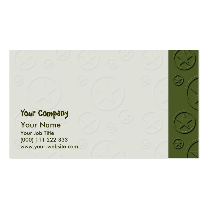 Army Star pattern Business Cards