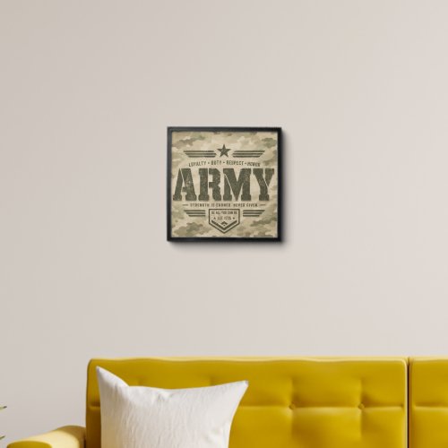 ARMY STRONG PEEL AND STICK PHOTO TILE