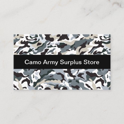 Army Surplus Store Business Card
